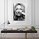 Kate Moss Leinwand-Poster, Schwarz-Weiß, Wandkunstdruck, Foto, Büro, Raumdekoration, Geschenk, Ohne Rahmen,30 x 45 cm