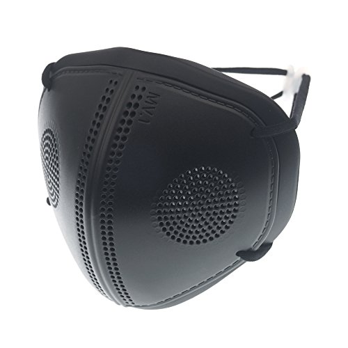 WiLLBee Magic V Line Mask - Face Protection Mask/Air Filter Replaceable/Washable/Anti Dust/Out Side Hard Plastic/Inside Soft Silicone (Basic Black)