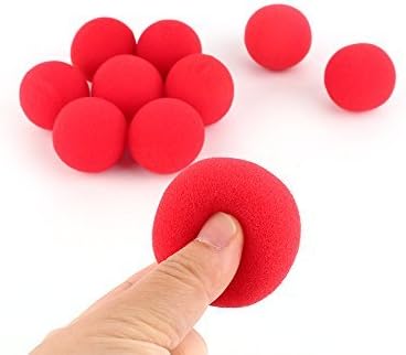 Miniatura 1 de Yosoo 10 Uds Esponja Roja Bola Suave Primer Plano Mágico Calle Clásica Comedia Trick Props