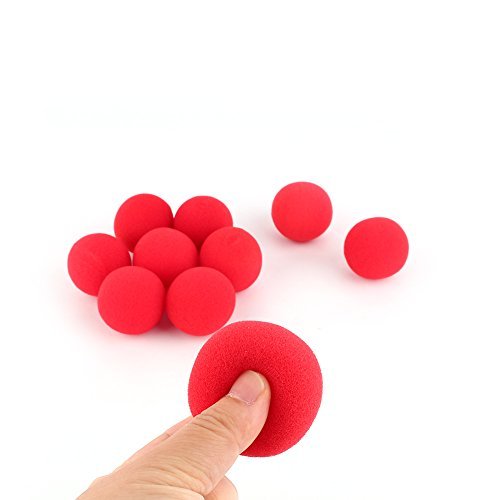 10 boules spongieuses rouges tours de magie classiques