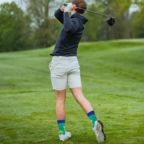 Jeasona 3/5 Pairs Golf Cotton Socks 9-11 Funny Christmas Golf Gifts for Men Birthday Gifts for Golfers