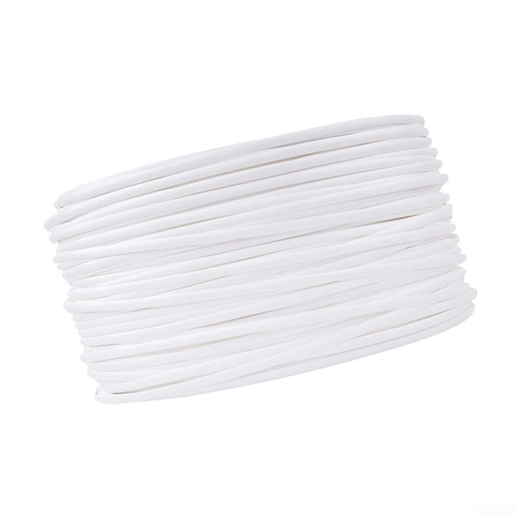 Rattan Repair Kit 120ft Flat Wicker for DIY Patio Furniture Restoration White Gray Coffee Gradient Waterproof PE Material Outdoor Garden Chair Fix(White)