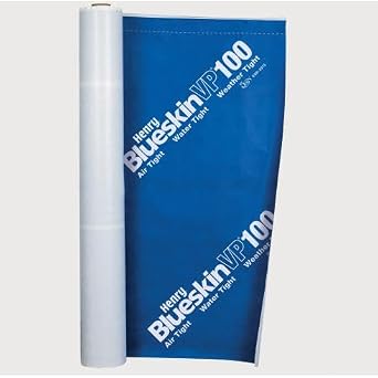 Henry Blueskin VP100 SelfAdhered Air & Water Barrier Membrane Commercial Grade VaporPermeable WRB for Wall Assemblies 12" x 100 100 Square Foot roll