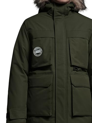 Image of JACK & JONES Men's Polyester Standard Length A-Line Coat