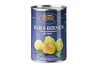 Baby-Birnen, leicht gezuckert, mit Stiel, ca. 7-9 St, 425g