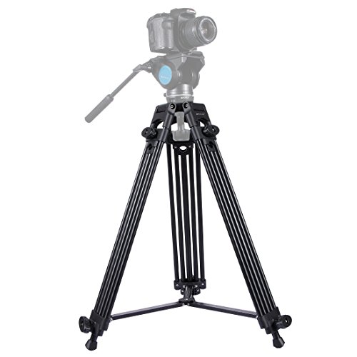 Camera Tripod, PULUZ Professional Universal Heavy Duty Adjustable Aluminum Alloy Tripod Legs for Canon Nikon Sony Samsung DSLR Digital Cameras & Camcorders, Height: 62~150cm, Max Load: 40kg / 88lb