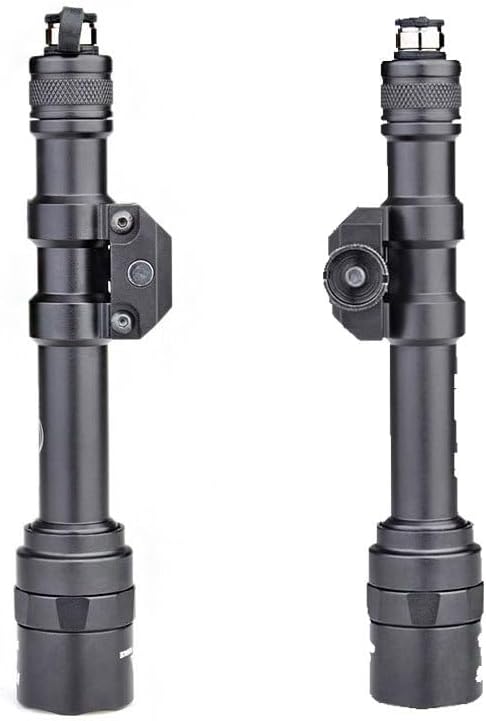 M600AA Mini Scout Flashlight Light,200 Lumens LED Whitelight Torch Light,With Remote Pressure Switch & Replaceable Mounting Tail Cap Combo,Constant/Momentary Modes,Fits For Standard 20mm Pic Rail