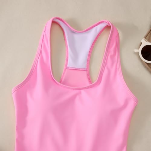Image of IZYJOY Kids Girls Tennis Golf Dress Outfit Sleeveless Racerback Dresses with Shorts Pockets Sport Athletic 2 Piece Sets