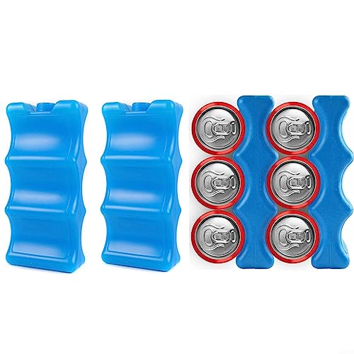 600 ml acumuladores de frío para bolsa isotérmica, 4 unidades para latas de cerveza, almuerzo, bolsa nevera y nevera pequeña, escuela, picnic, camping, elementos de refrigeración reutilizables para