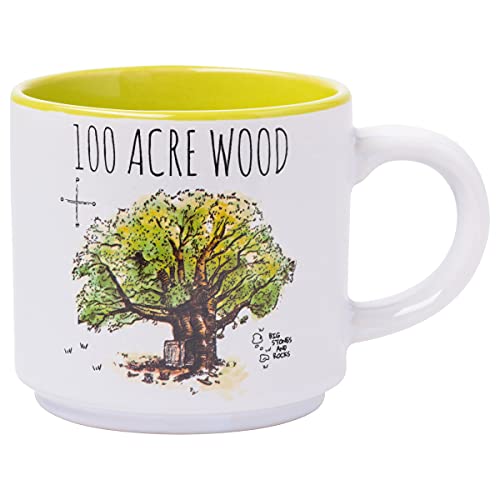 Silver Buffalo Winnie The Pooh 100 Acre Wood Destination 4-Pack Ceramic Mug Stack, 10-Ounces #TOP6