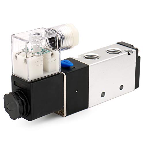 Baomain Electric Solenoid Valve 4V210-08 Ac110V 2 Position 5 Way Inlet 1/4" #TOP1