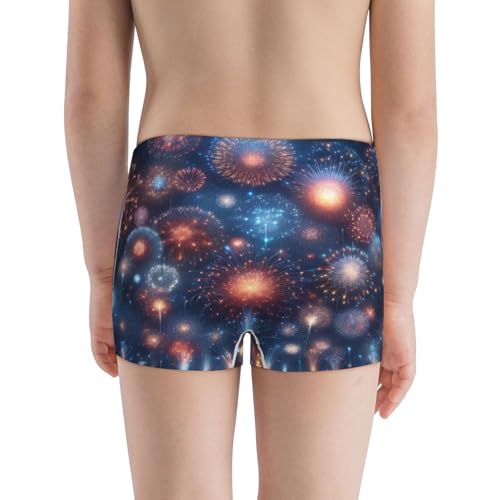 Boys' Cotton Boxer Brief Soft Underwear-Fireworks13