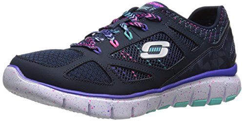 Skechers Kids S-Flex-Fashion Play Running Shoe,Navy/Multi,11.5 M US Little Kid