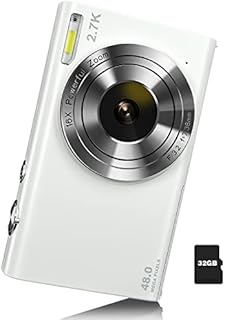 Digital Camera Autofocus 2.7K 48MP Portable Cameras with 2.8" Large Screen and 32GB Memory Card can Take Macro Photos Easy to Use Compact Camera for Children Students Beginners