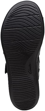 Clarks Women's Laurieann Nora Flat Sandal, Black Leather, 7 | Image 7