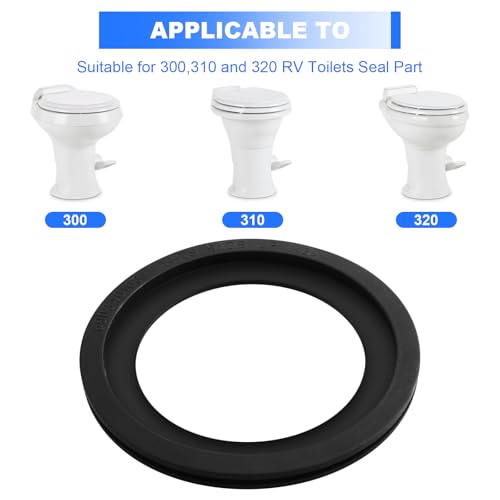 Image of RV Toilet Seal 385311658 Replacement for Dometic 300, 310 and 320 Toilet Seal Gasket Kit 385311658-2 Pack