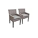 TK Classics FLORENCE-60-KIT-6DCC-SPA Florence 60 Inch Table with 6 Chairs w/Arms Outdoor Wicker Patio Dining Sets, Spa