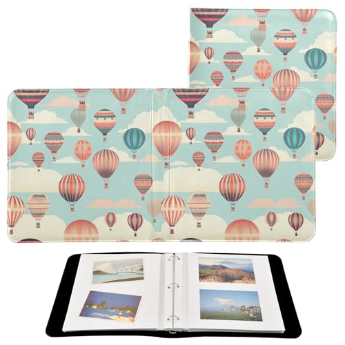 Álbum de Fotos DIY Scrapbook Autoadhesivo con 3 Anillos, 40 Páginas, 11.8x11.2 pulgadas, Cubierta de Cuero PU, Globo Aerostático miniatura 2