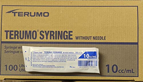 10ml Oral Syringes by Terumo - 100 Pack - Luer Lock Tip, No Needle, FDA Approved, Without Needle, Individually Blister Packed - Medicine Administration for Adults, Infants, Toddlers and Small Pets - Made in Philippines - Box of 100 Syringes by sufe - Used condition - CA$35.56