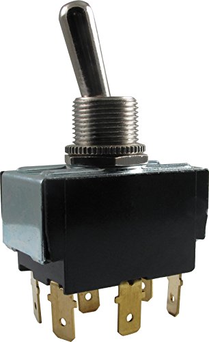 Switch - Carling, DPDT, Toggle, 3 Position, (On-Off-On)