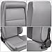 ModifyStreet Universal Reclinable Racing Seats Pair - Classic OBS Style Plain Gray PVC Leather, Adjustable Backrest with Dual Sliders, Water-Resistant for Cars & Trucks (Not Including Seat Bracket)
