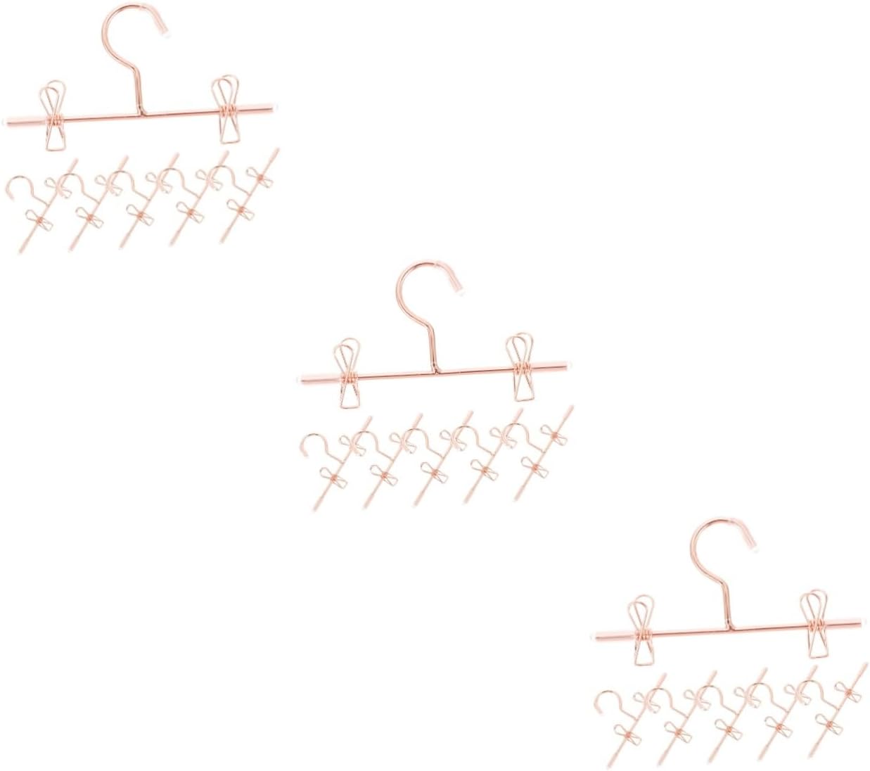 DECHOUS 18pcs Doll Accessories Miniature Dress Hangers for Dolls Non-Slip Metal Hangers for Organized Wardrobe