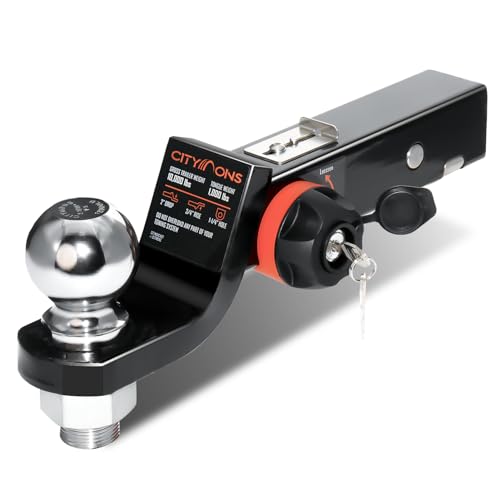 Citymons Endo-Hitch Trailer Ball Mount, Reduce Sway Anti-Rattle, 2" Drop