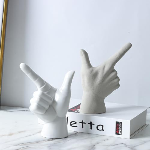 Escultura Decorativa en Cerámica Mano Diseño Moderno miniatura 3