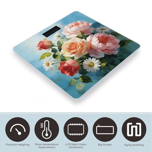 Báscula de baño digital con platforma vidrio templado miniatura 3