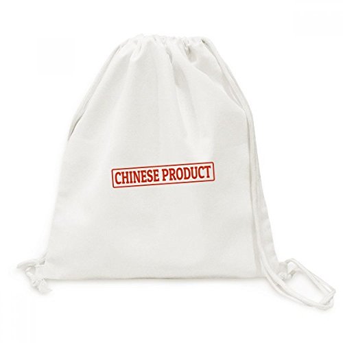Sac cordon motif sceau rouge chinois en toile pour voyage