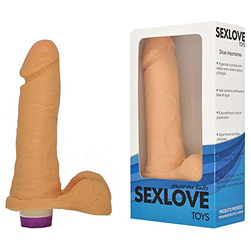 Prótese 8 com Escroto e Vibro 20 cm x 4,5 cm