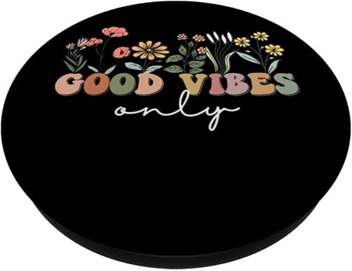Miniatura 2 de Good Vibes Only Wildflowers Hawaii Vacaciones de verano Familia PopSockets PopGrip estándar