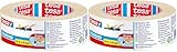 tesa Standard Malerband für scharfe Farbkanten, 50 m x 38 mm (Packung mit 2)