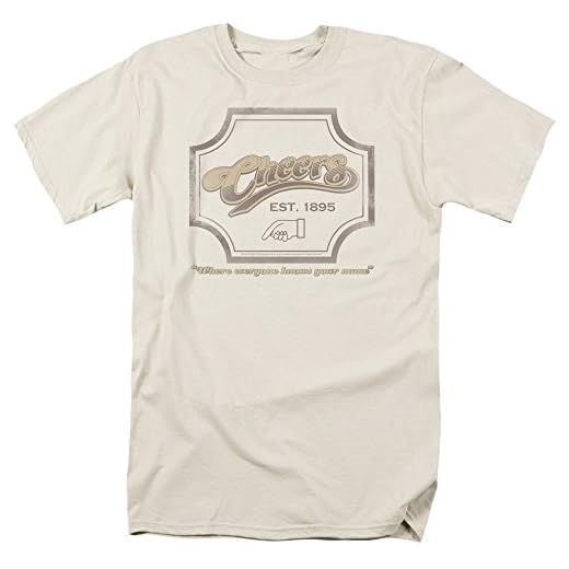 Cheers Bar Sign Vintage Style Distressed TV Show T-Shirt Tee Select Shirt Size: X-Large