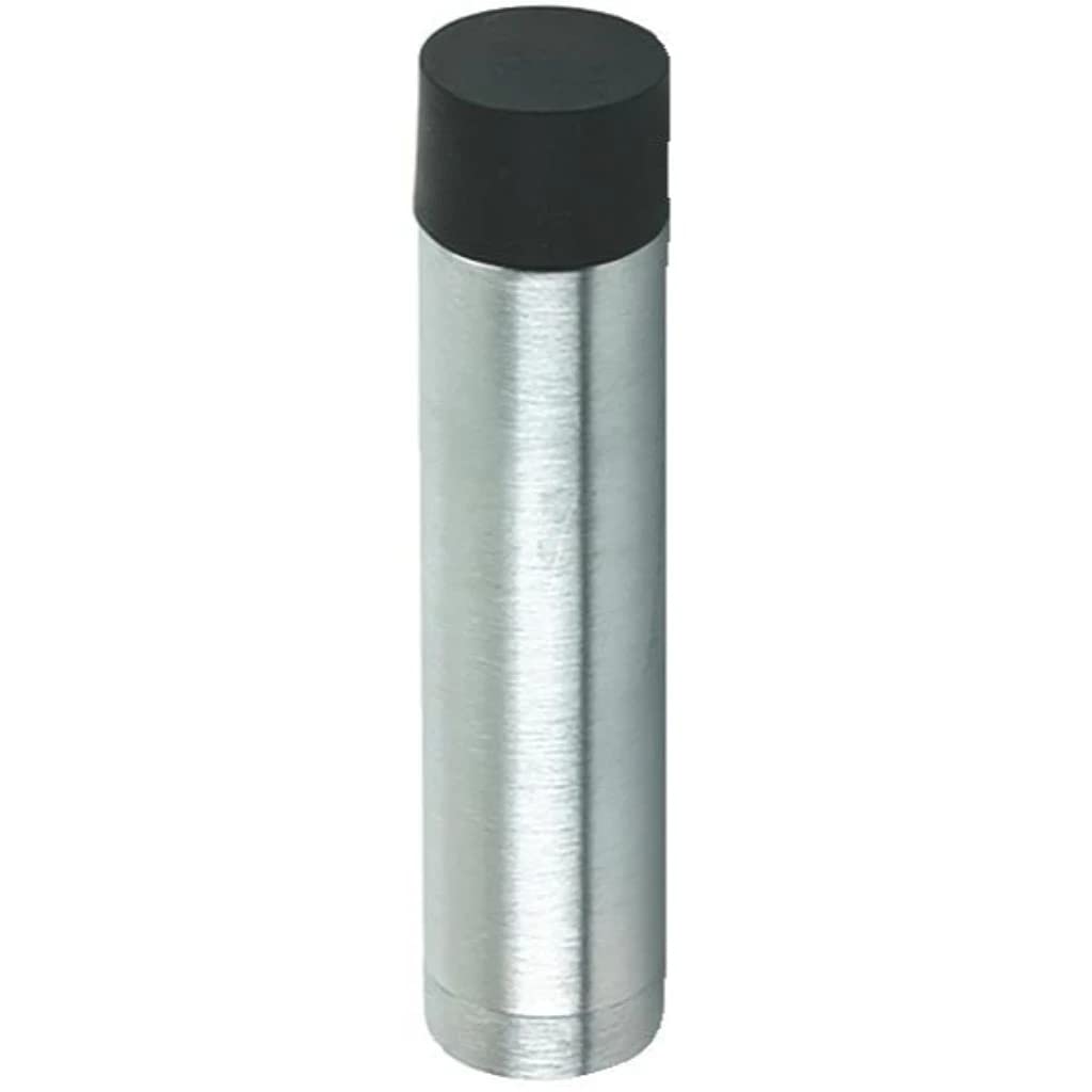 Zoo Hardware Chrome,Rose Zab08sc - Satin Chrome - 70Mm Cylinder - Solid Projection Door Stop - Rubber Tipped - Without Rose/Backplate