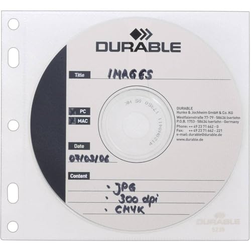 Durable Cover Ranking 2 CD/DVD File Pack of 10 Pockets