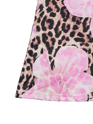 Verdusa Women's Leopard Floral Bodycon Maxi Skirts Y2K High Rise Fishtail Skirt4