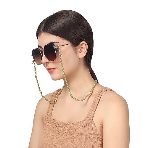 Image of Unisex Specs Holder Hook & Loop Anit Slip Eyewear Lanyard Beads Strap Chain