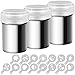 3 Pack Stainless Steel Powder Shaker, Coffee Cocoa Dredges with Fine-Mesh Lid, AIFUDA Power Can For Baking Cooking Home Restaurant with 16 Pcs Printing Molds Stencils