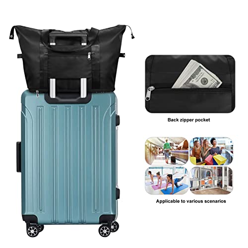 Womens Travel Duffel Bag Lightweight Sport Gym Bag Waterproof Weekender Overnight Bag with Wet and Dry Separation Pocket for Gym Training Yoga Fitness Swimming2