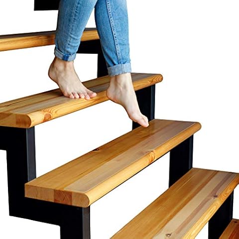 Clear Stair Treads Non Slip for Wooden Steps Indoor & Outdoor with Roller [15 Pcs 24''x 4''] - Peel and Stick Stair Grips Non Slip - Anti Slip Grip Tape Stair Runner by EdenProducts Cover