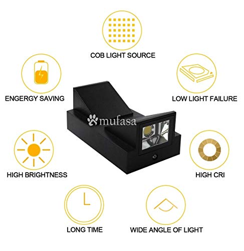 Image of Mufasa Outdoor UP-Down Light, Wall Mounted Weatherproof,3000k, IP65 6 watt(Warm White) (Pack of 3)
