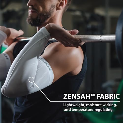 Zensah Mangas de compressão para braço - mangas solares, proteção UV, preto, pequeno/médio