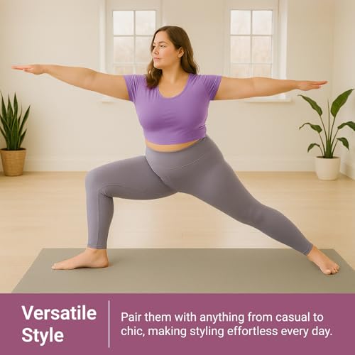 Image of SATINA High Waisted Leggings for Women - Comfortable and Stretchy in Versatile Sizes and Colors