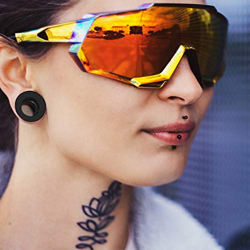 Zonon 100 Pieces Black O-Rings Silicone O Rings Replacement for Ears Piercing Gauges Kit 00G 0G 2G 4G 6G 8G 10G 12G 14G 12 mm4