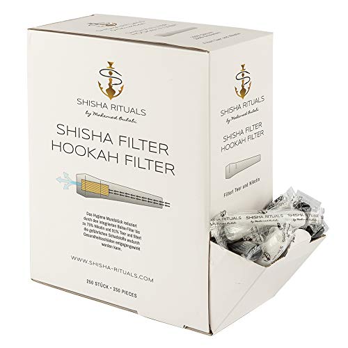 250 Shisha Filter | Shisha-Mundstück mit integriertem Filter aus Balsa-Holz, filtert Teer und Nikotin, natürliches…