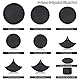 Drum Mute Head Set, 10-teiliges Becken-Schalldämpfer, Drum Mute Pads, Schlagzeug-Übungs-Schalldämpfer-Pads, Pack aus Gummischaum, Bassdrums, Leises Spielen mit Kostenlosen 4