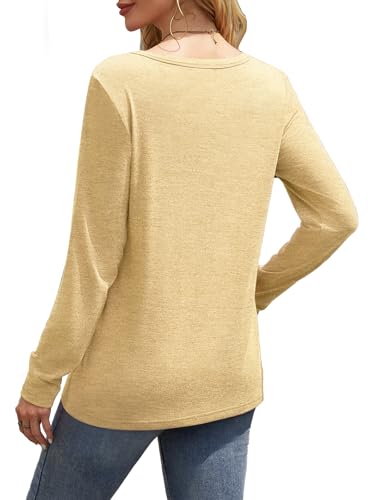GKBK Women's Long Sleeve Shirts Casual Crewneck Tops Spring Fashion Soft Basic Tee for Work Business 2026 - image 6