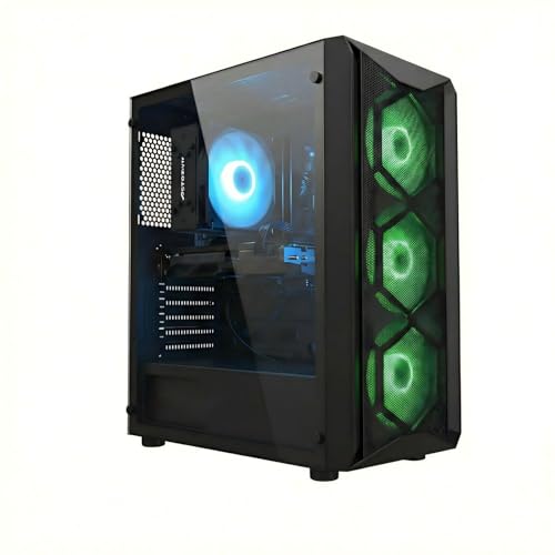 STGsivir Gaming PC, GeForce RTX 3060 12G GDDR6,Ryzen 5 5500 bis zu 4.2 Ghz,32G DDR4,1TB SSD, WLAN 6,BT5.0,RGB Lüfter x3,Windows11 Pro,Gamer PC Computer Desktop