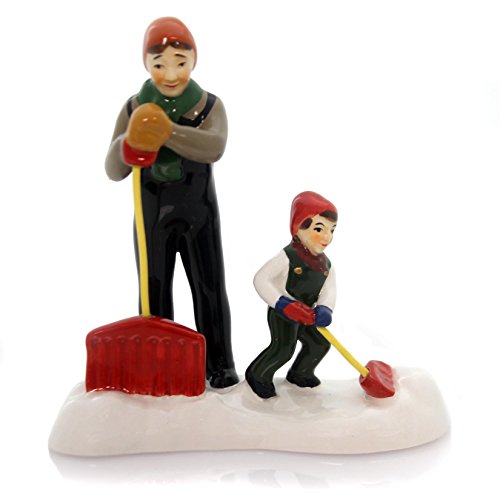 Original Snow Village, It Takes Two to Shovel A Villa
